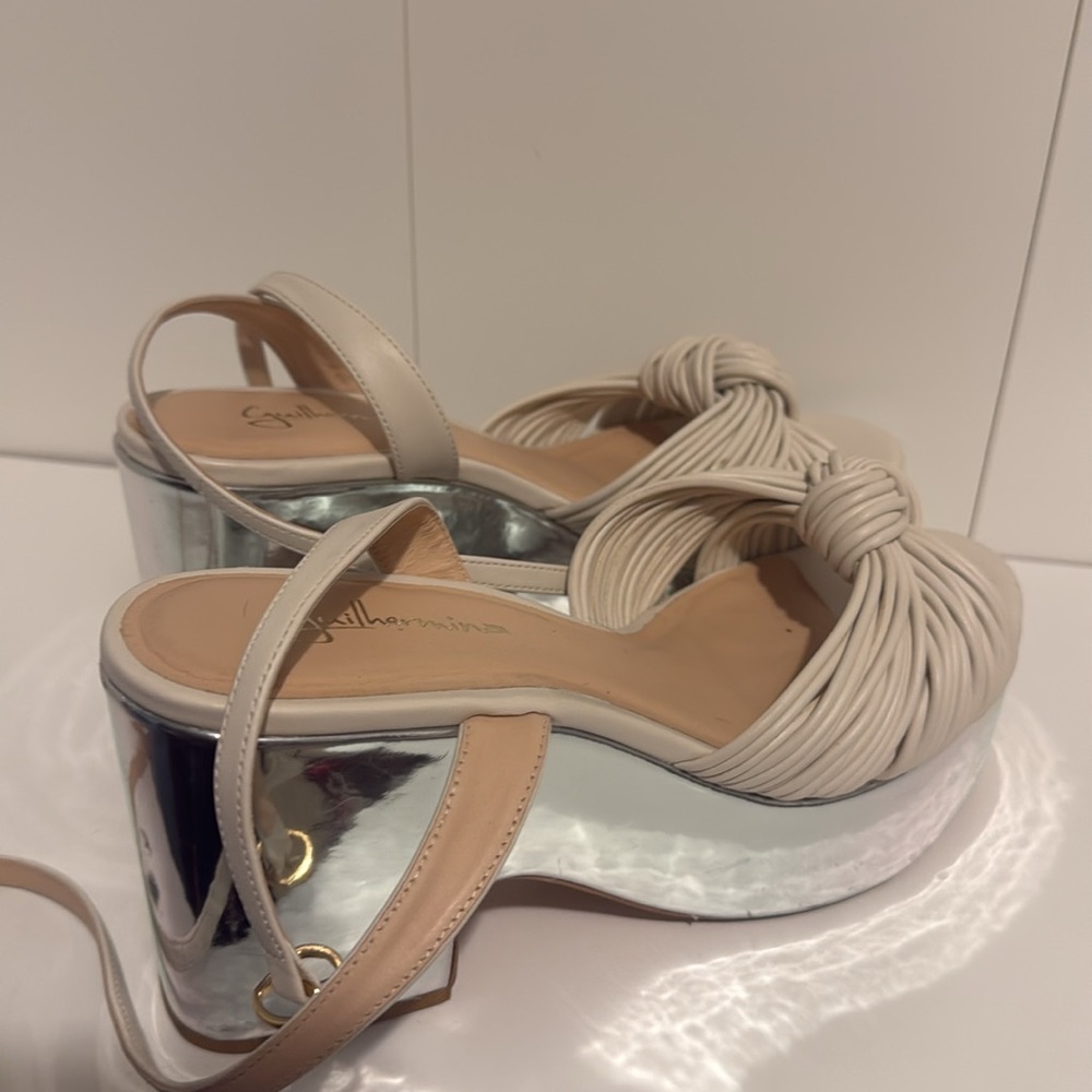 Guilhermina Knotted Platform Heels Size 8 - Picture 4 of 10